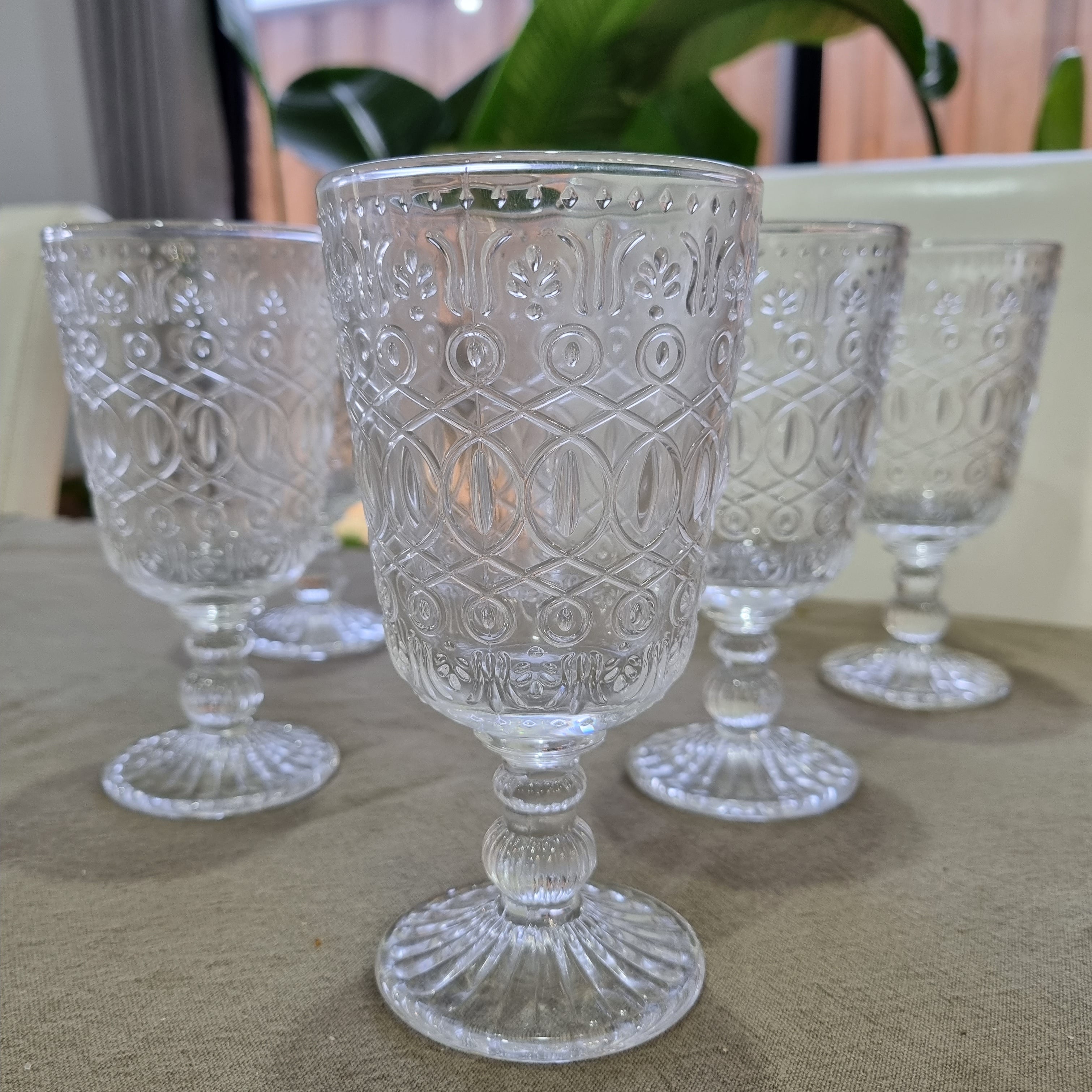 Royalclub Retro 350ml Glass Goblets 6pcs Set